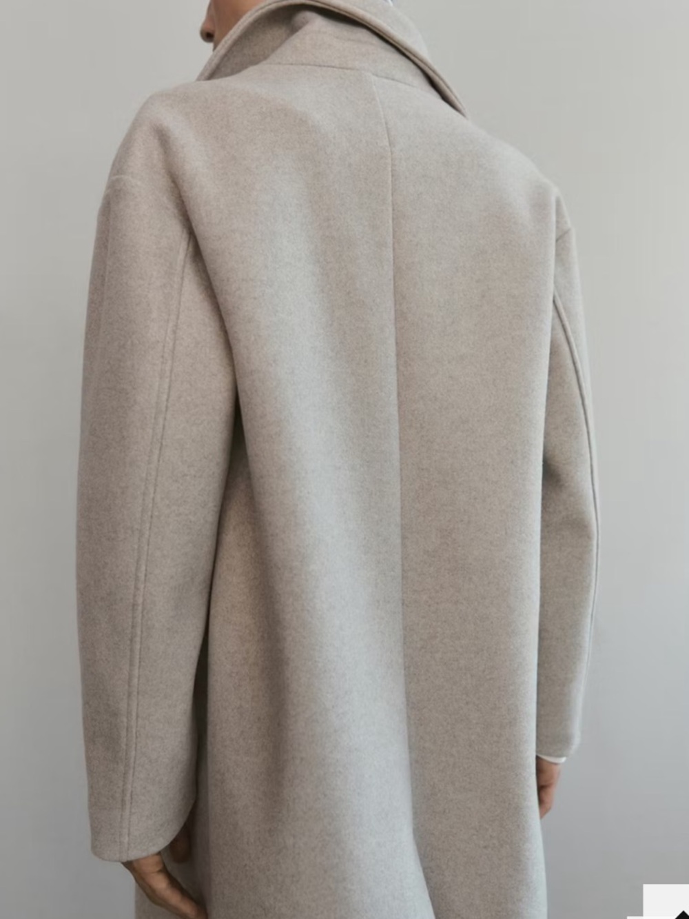 Mango Cozy Wool-Blend Coat in Light Taupe DOUBLE-BREASTED MIDI COAT 5812 - Picture 6 of 7
